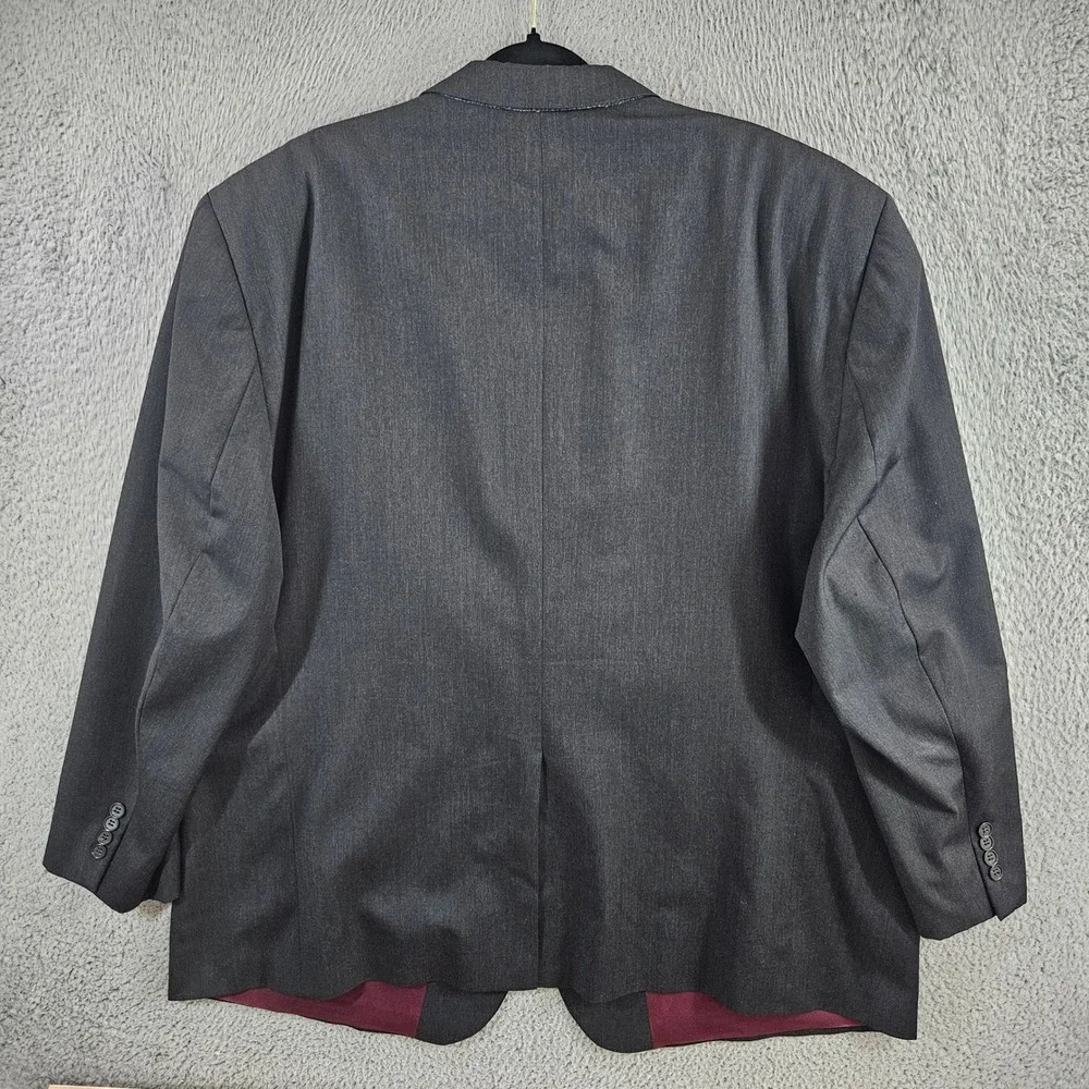 Jack Victor Classic Rochester‎ Mens Charcoal Gray Wool Blazer Sport Coat 56R